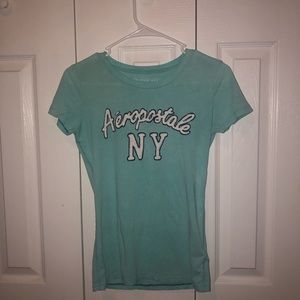 2 size small Aeropostale shirts pink and green